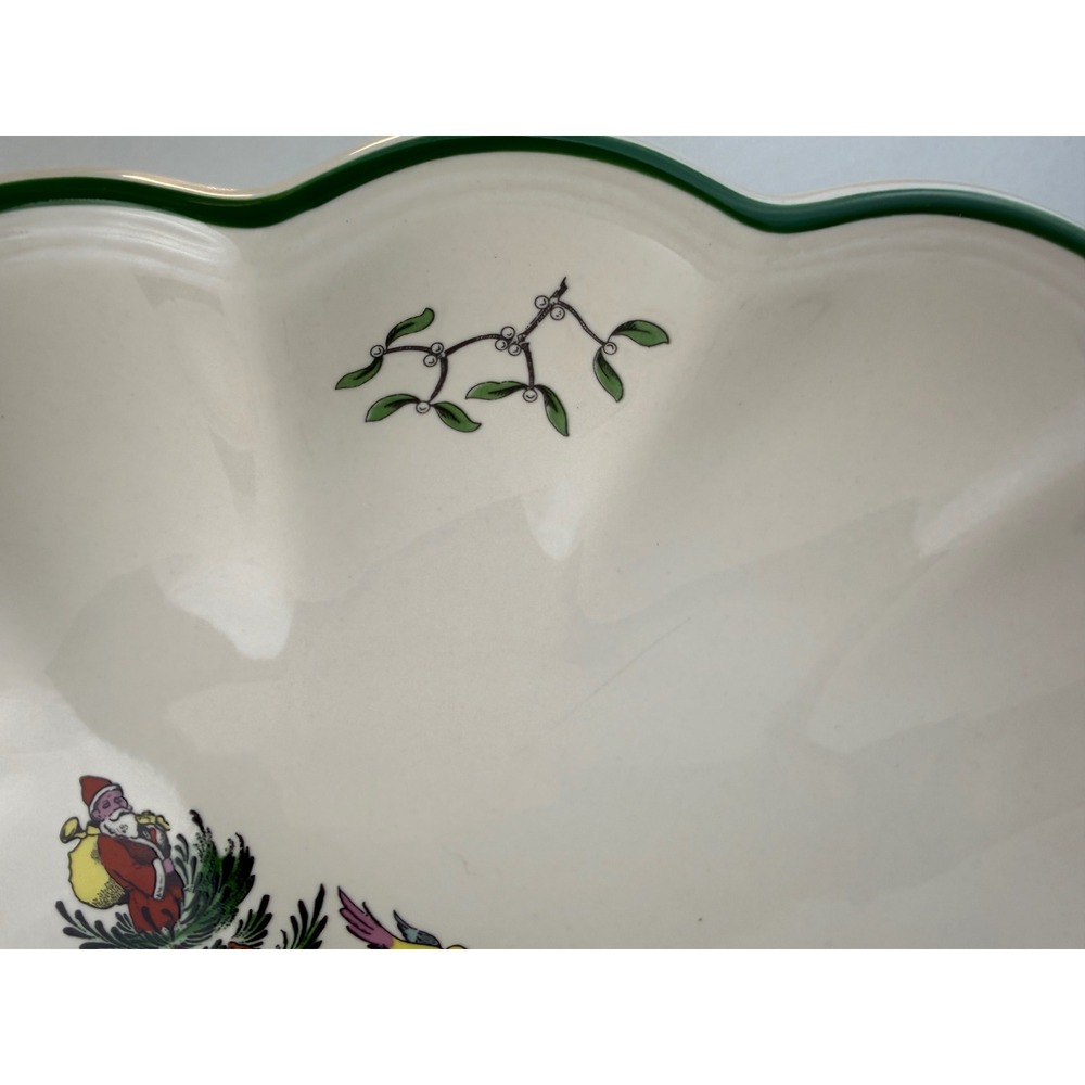 Spode Christmas Tree Oval Fluted Scalloped Platter Dish 15" Holiday S3324-A10 - Picture 4 of 6